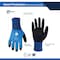 Ge Double Dipped Coated Gloves, Sandy Latex, Sandy, Blue, L 24 PK GG211M - alternate 4